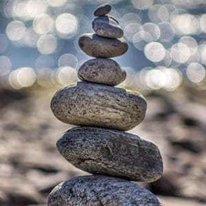 tele health therapy balanced rocks