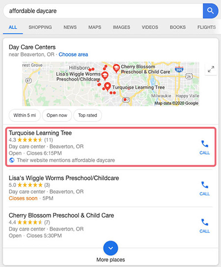 google local pack for local seo client google local pack for local seo client